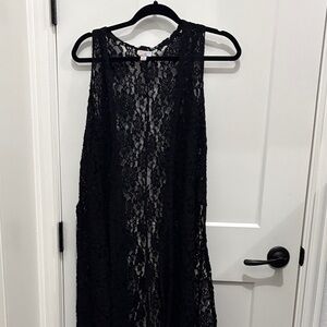 LuLaRoe Black Lace Sleeveless Top